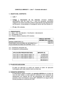 CARATULA AMH/03/11 – Lote 7 – Contrato derivado 2 1.