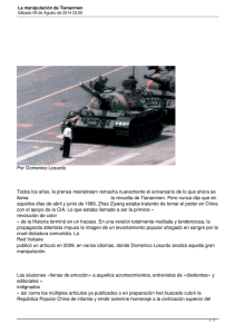 La manipulación de Tiananmen