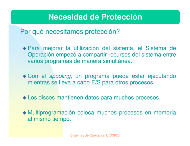 Necesidad de Protección