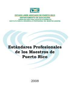 Estándares Profesionales de los Maestros de Puerto Rico