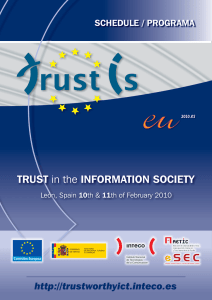 INTECO programa TRUSTIS flore... - Trust in the Information Society