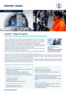 Kuehne + Nagel en España Soluciones específicas para la industria