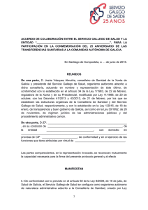 acuerdo de colaboración entre el servicio gallego de