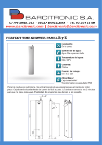 PERFECT TIME SHOWER PANEL B y E