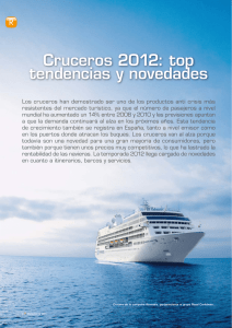 Cruceros 2012: top tendencias y novedades
