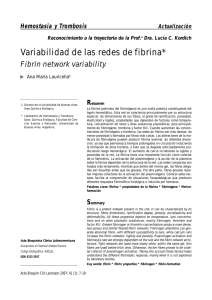 Variabilidad de las redes de fibrina*