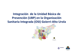 Integración de la Unidad Básica de Prevención (UBP)