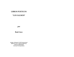 LIBROS POETICOS "LOS SALMOS" por Raúl Arce