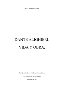 Dante Alighieri. Vida y obra.