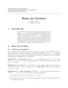 Bases de Grobner - Departamento de Matemática