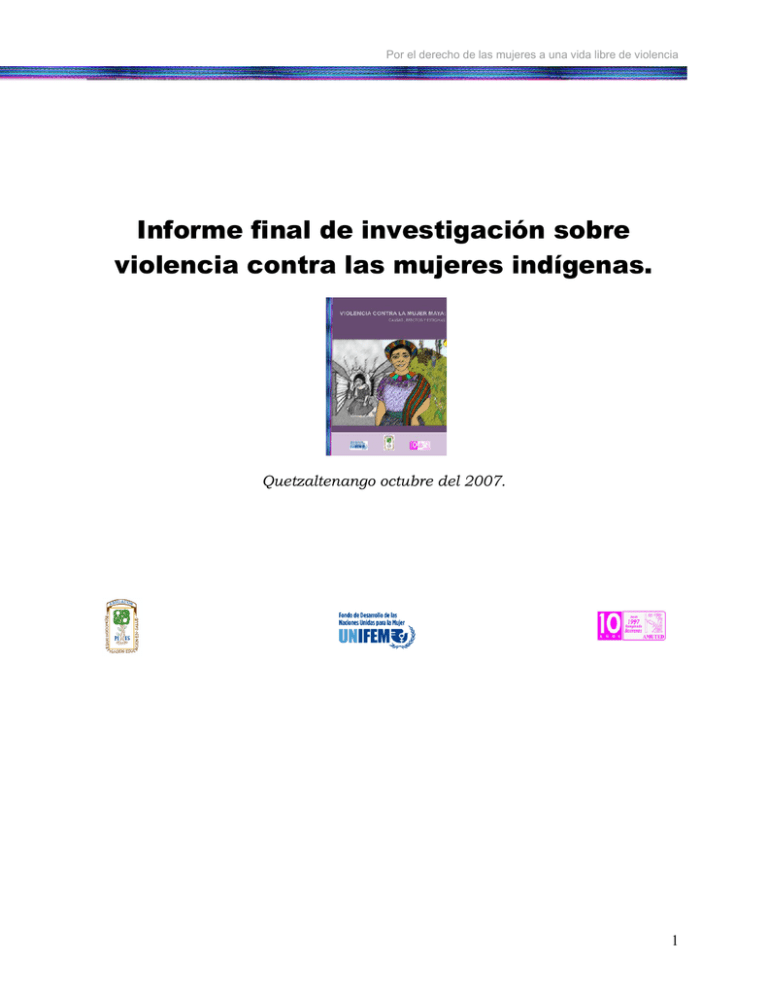 Informe Final De Investigaci N Sobre Violencia