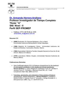 Dr. Armando Herrera Arellano Profesor Investigador de