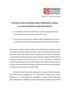 El Fondo de Cultura Económica llega a Villahermosa, Tabasco, con