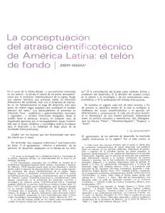La conceptuación del atraso cientificotécnico de América Latina: el