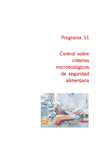 Programa 11 Control sobre criterios microbiológicos de seguridad