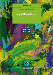 8 de julio: Miguel Poveda - Festival Internacional de Música y Danza