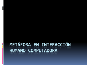 METÁFORA EN INTERACCIÓN HUMANO COMPUTADORA
