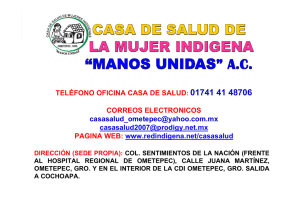 TELÉFONO OFICINA CASA DE SALUD: 01741 41 48706