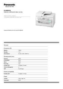 KX-MB2030 Sistema multifunción laser con fax General Consumo (W)
