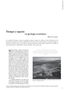 Tiempo y espacio en geología económica