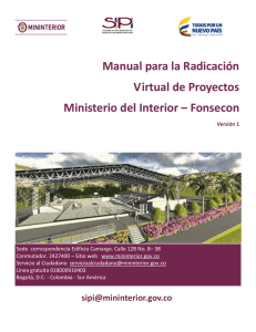 Manual para la Radicación Virtual de Proyectos Ministerio del Interior