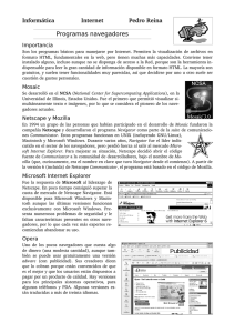 Informática Internet Pedro Reina Programas