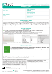 para la detección precoz de la enfermedad de Alzheimer