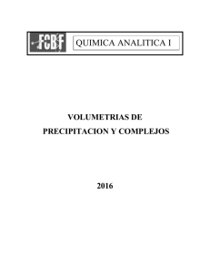 VOLUMETRIA DE PRECIPITACION Y COMPLEJOS 2016