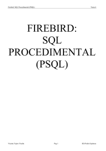 FIREBIRD: SQL PROCEDIMENTAL (PSQL)