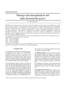 Manejo intrahospitalario del niño desnutrido grave