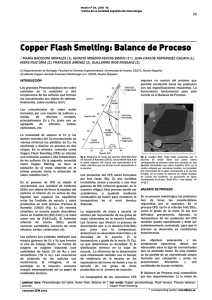 Copper Flash Smelting: Balance de Proceso