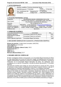 CV Francisca Hernández - Universidad Miguel Hernández