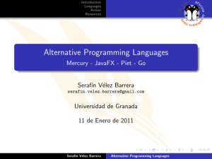Alternative Programming Languages - Oficina de Software Libre de