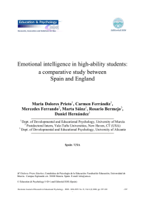 Emotional intelligence in high-ability students