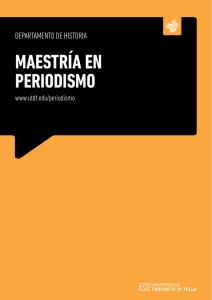 maestría en periodismo - Universidad Torcuato Di Tella