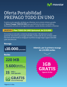 Oferta Portabilidad PREPAGO TODO EN UNO 1GB GRATIS