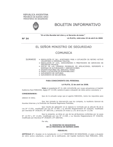 N° 24 - Ministerio de Seguridad Provincia de Buenos Aires