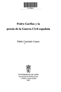 Pedro Garfias y la poesía de la Guerra Civil española