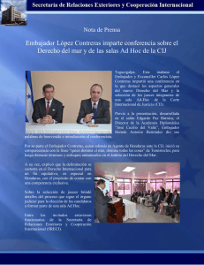 Embajador López Contreras imparte conferencia sobre el Derecho