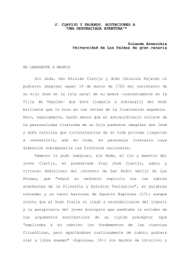 J. CLAVIJO Y FAJARDO. ACOTACIONES A "UNA DESGRACIADA