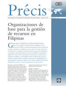 Organizaciones de base para la gestión de recursos en Filipinas