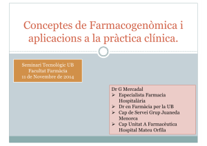 (Aplicacions de la farmacogenètica a la pràctica clínica) pdf 14 11
