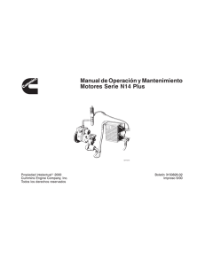 Manual de Operación y Mantenimiento Motores Serie N14 Plus