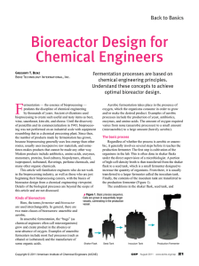 Bioreactor Design for Chemical Engineers