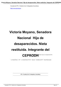 Victoria Moyano, Senadora Nacional Hija de desaparecidos