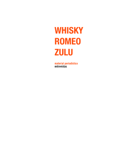 Prensa Whisky Romeo Zulu Entrevistas #1 PDF 6.7mb