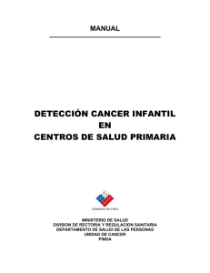 detección cancer infantil en centros de salud primaria