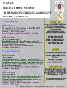 Seminario "Servicio de Psicología en la Guardia Civil".