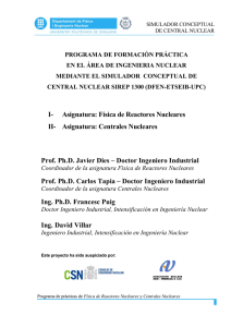Física de Reactores Nucleares II- Asignatura: Centrales Nucleares