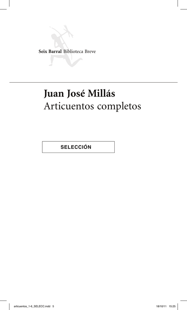 Articuentos Completos Juan Jose Millas Pdf